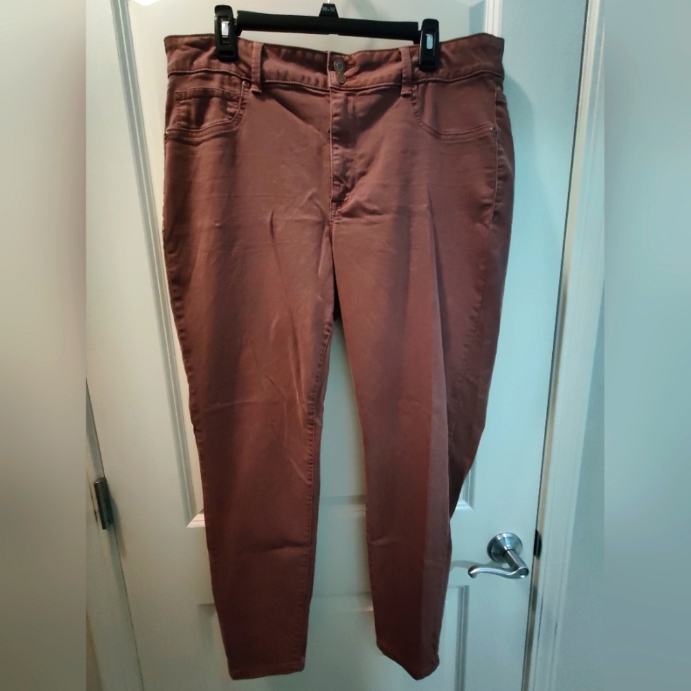 Maurices purplish mauve high rise jeggings women's plus size 18